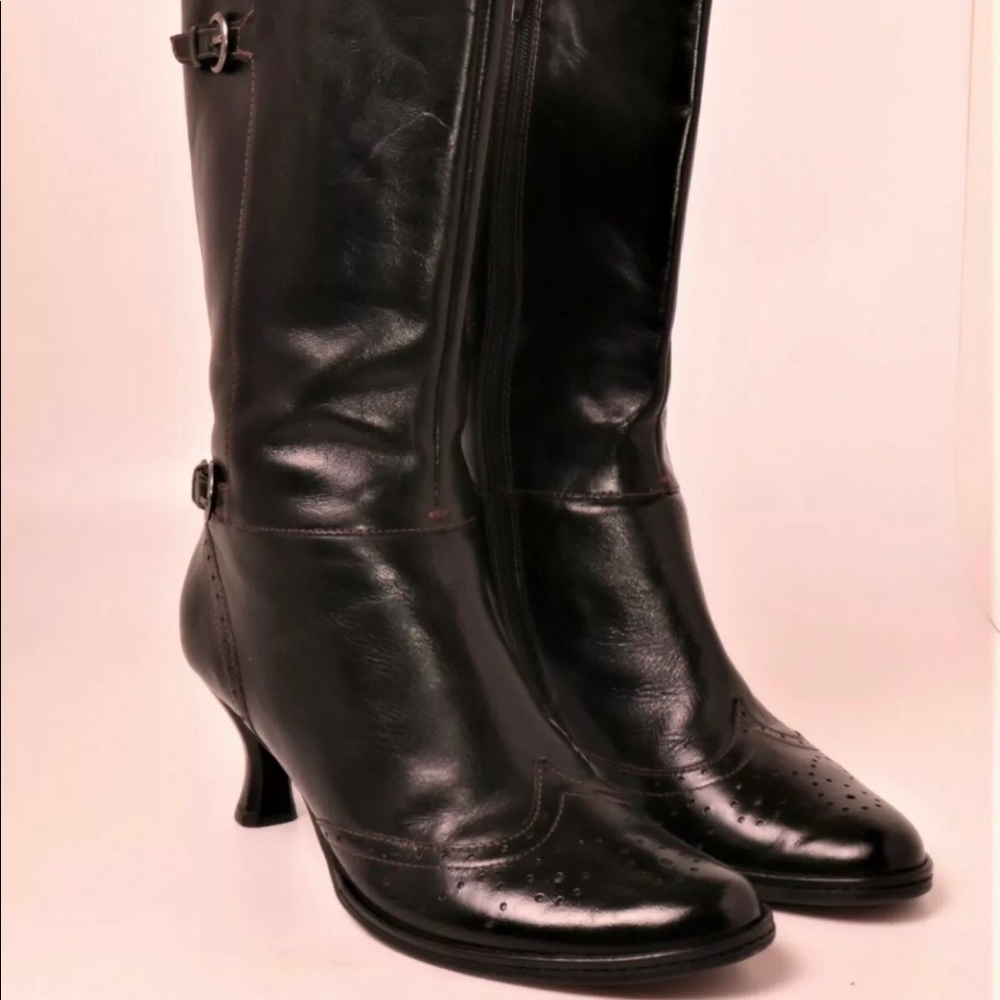 Nicole Kenna Steampunk Brogue Leather Boots 10M